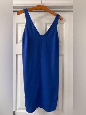 Banana Republic Electric Blue V-Neck Sleeveless Dress Sz 6